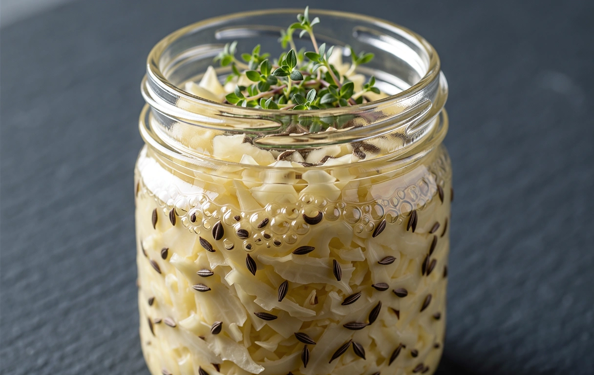 Fermentiertes Sauerkraut als Beilage